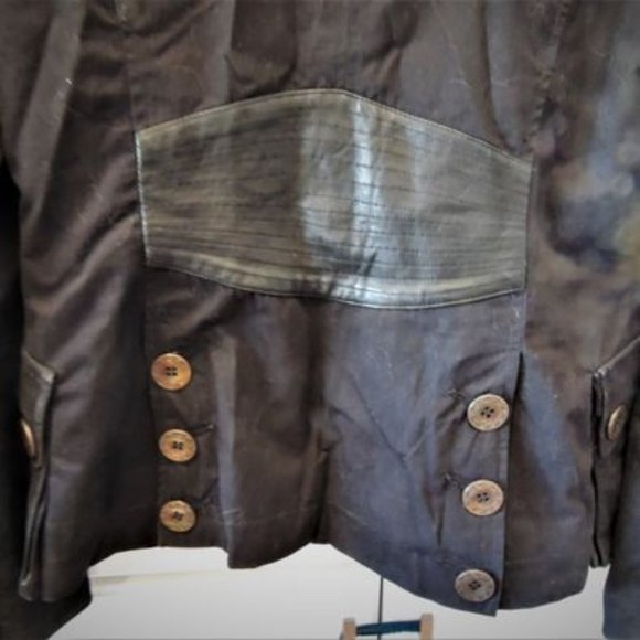 Mackage coat, 2 seasons, black material and leather - Picture 6 of 10